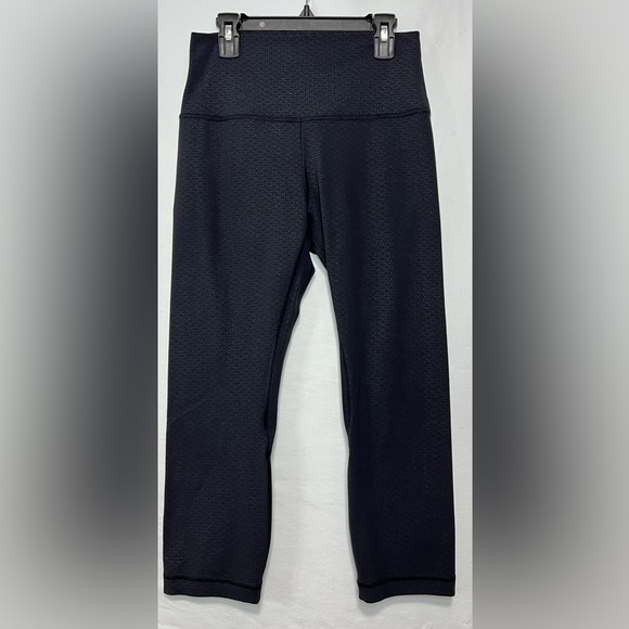 Lululemon Align High Rise Crop Embossed Activewear Yoga Workout Gym Leggings - Picture 6 of 11